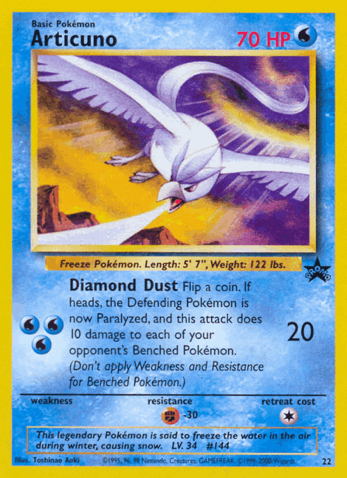 Articuno Pokémon TCG card art