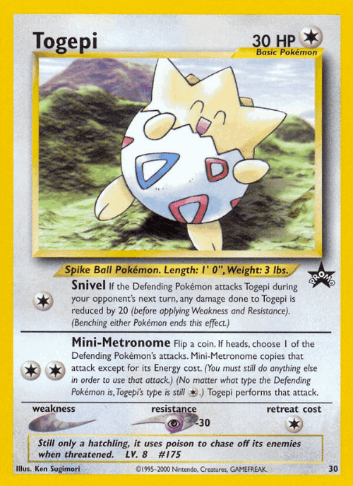 Togepi 30, Wizards Black Star Promos