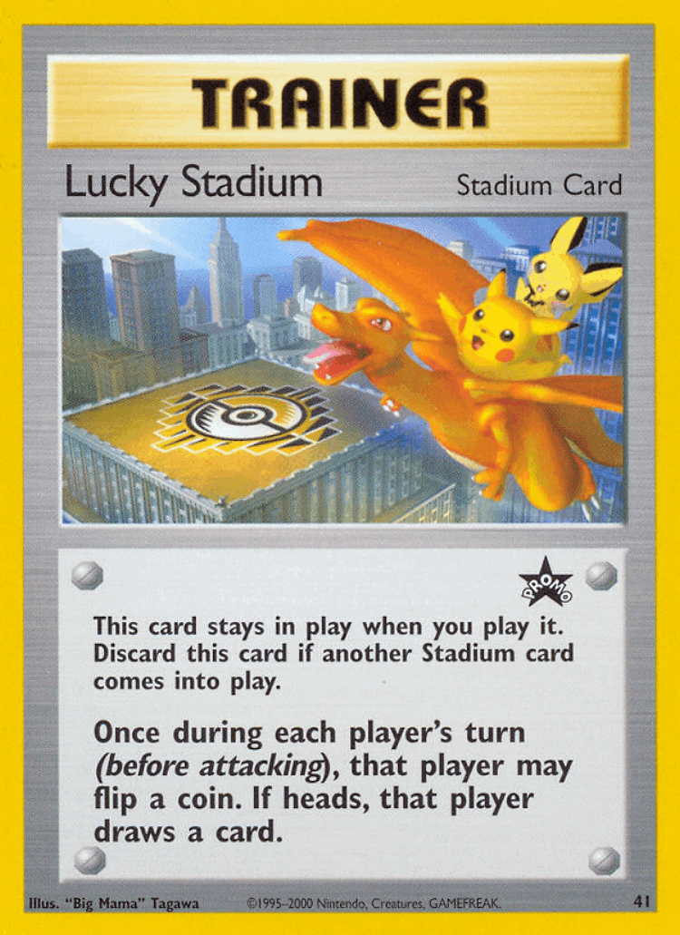 Lucky Stadium #41 from Wizards Black Star Promos - Promo - Illustrated by "Big Mama" Tagawa