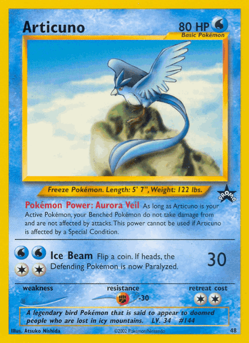 Articuno 48, Wizards Black Star Promos