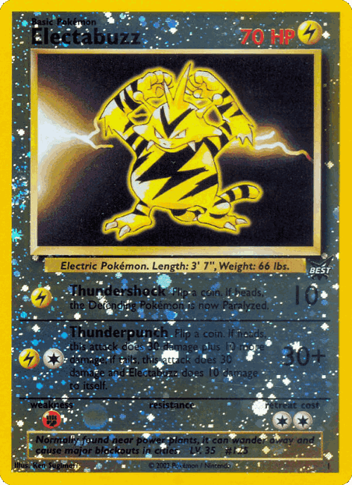 Electabuzz Pokémon TCG card art