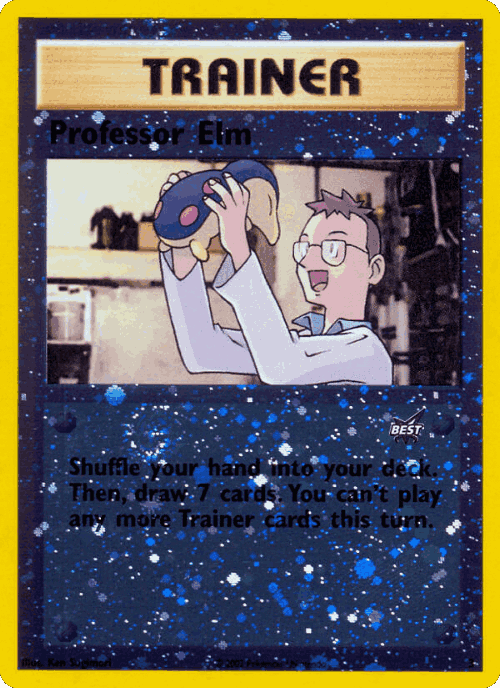 Professor Elm Pokémon TCG card art