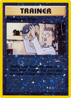 Professor Elm Pokémon TCG card art