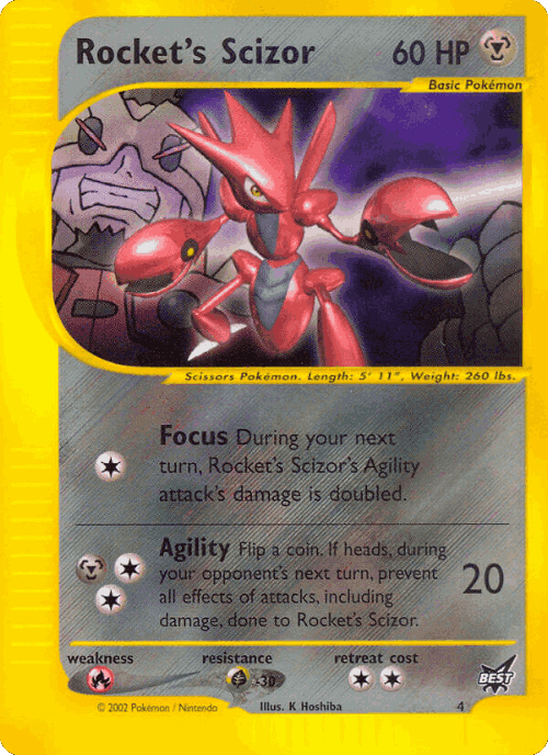 Rocket's Scizor #4 from Best of Game - Promo - Illustrated by K Hoshiba
