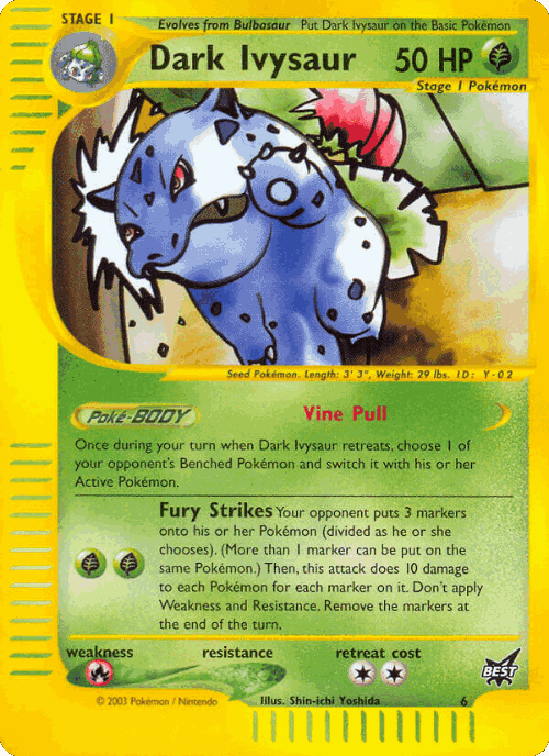 Dark Ivysaur Pokémon TCG card art