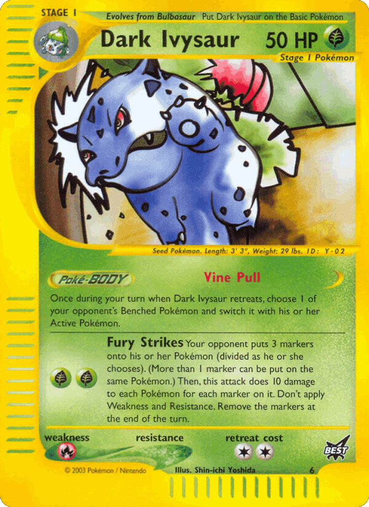 Dark Ivysaur #6 from Best of Game - Promo - Illustrated by Shin-ichi Yoshida
