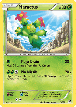 Maractus Pokémon TCG card art