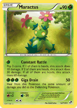 Maractus Pokémon TCG card art