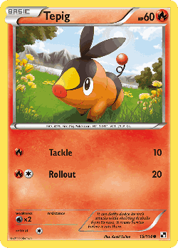 Tepig Pokémon TCG card art