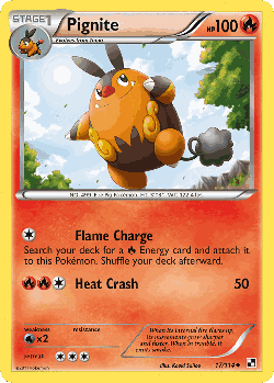 Pignite Pokémon TCG card art