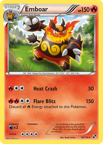 Emboar Pokémon TCG card art