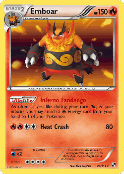 Emboar Pokémon TCG card art