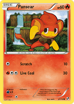 Pansear Pokémon TCG card art