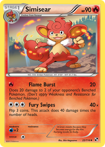 Simisear Pokémon TCG card art