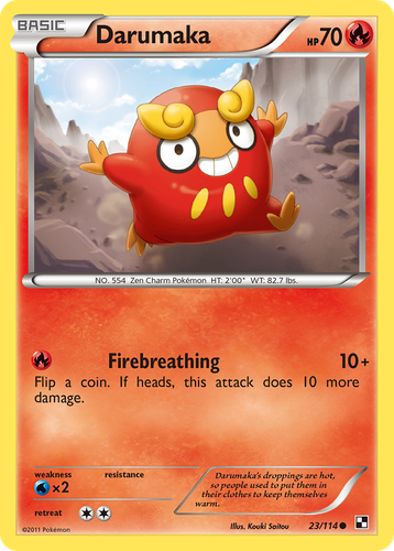 Darumaka Pokémon TCG card art