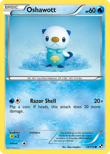 Oshawott 28, Black & White