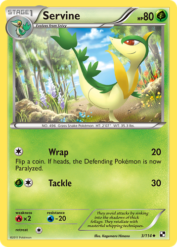 Servine Pokémon TCG card art
