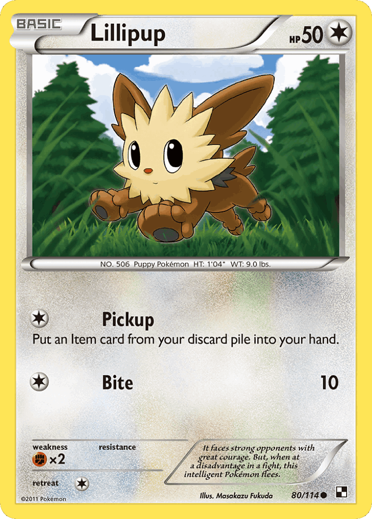 Lillipup #80 from Black & White - Common - Illustrated by Masakazu Fukuda