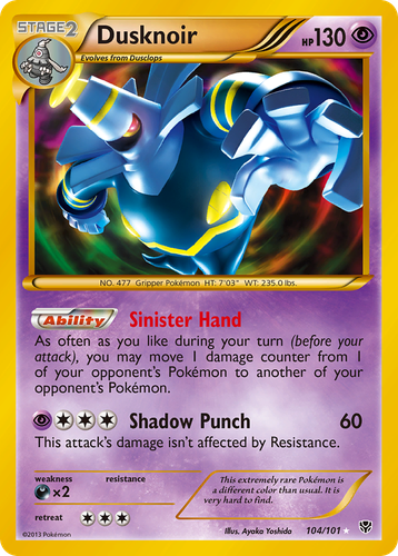 Dusknoir 104, Plasma Blast