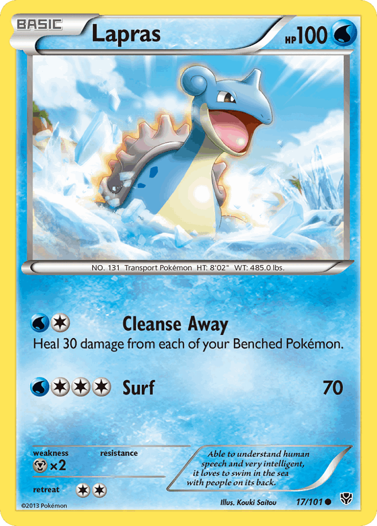Lapras #17 from Plasma Blast - Common - Illustrated by Kouki Saitou