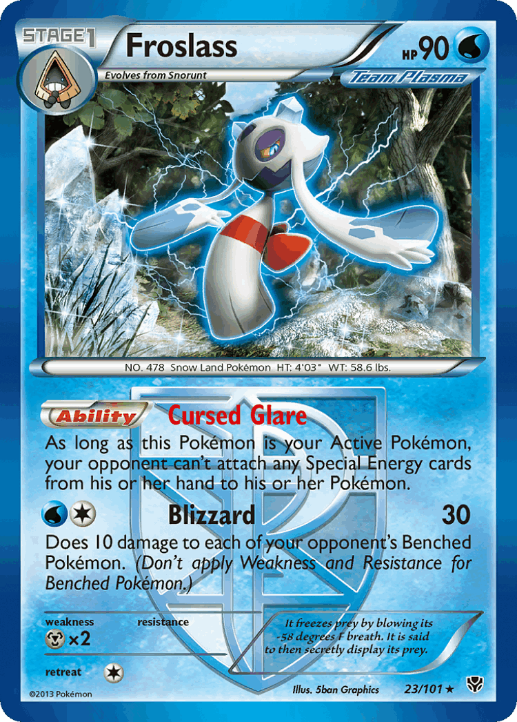 Froslass #23 from Plasma Blast - Rare - Illustrated by 5ban Graphics