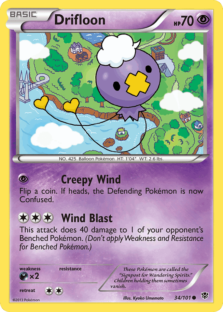 Drifloon #34 from Plasma Blast - Common - Illustrated by Kyoko Umemoto