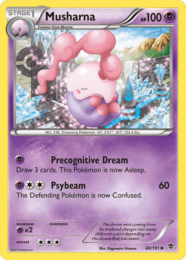 Musharna #40 from Plasma Blast - Uncommon - Illustrated by Kagemaru Himeno