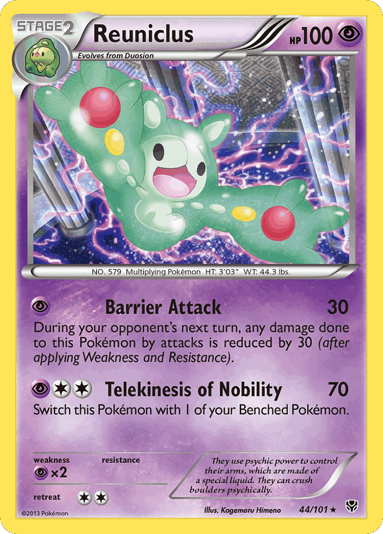 Reuniclus #44 from Plasma Blast - Rare - Illustrated by Kagemaru Himeno