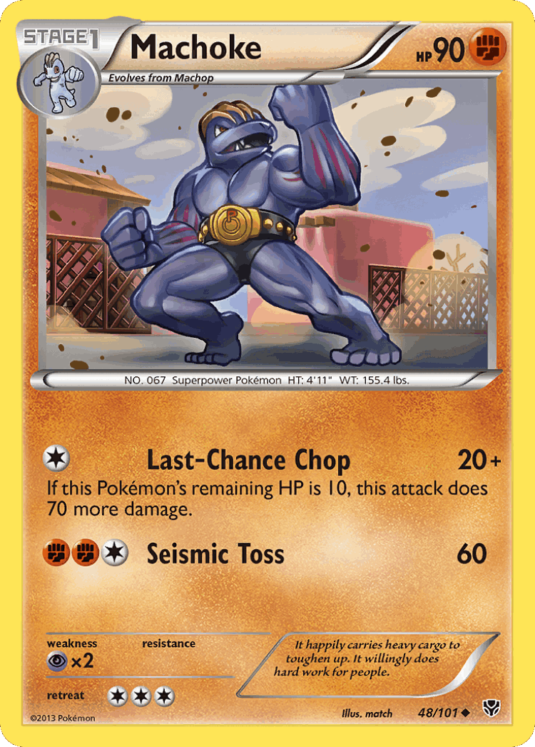 Machoke #48 from Plasma Blast - Uncommon - Illustrated by match