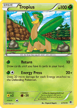 Tropius Pokémon TCG card art