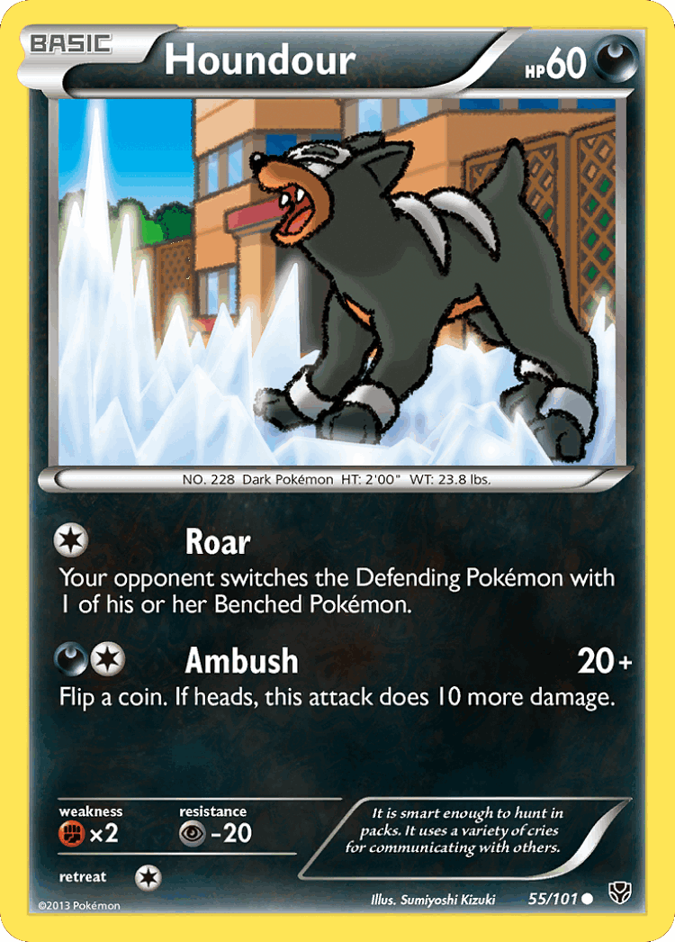 Houndour #55 from Plasma Blast - Common - Illustrated by Sumiyoshi Kizuki