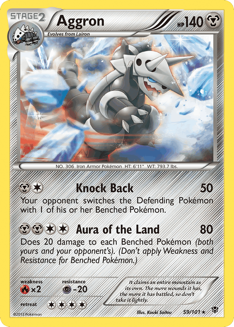 Aggron #59 from Plasma Blast - Rare - Illustrated by Kouki Saitou