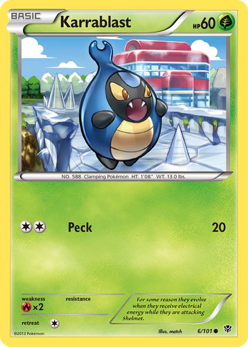 Karrablast Pokémon TCG card art