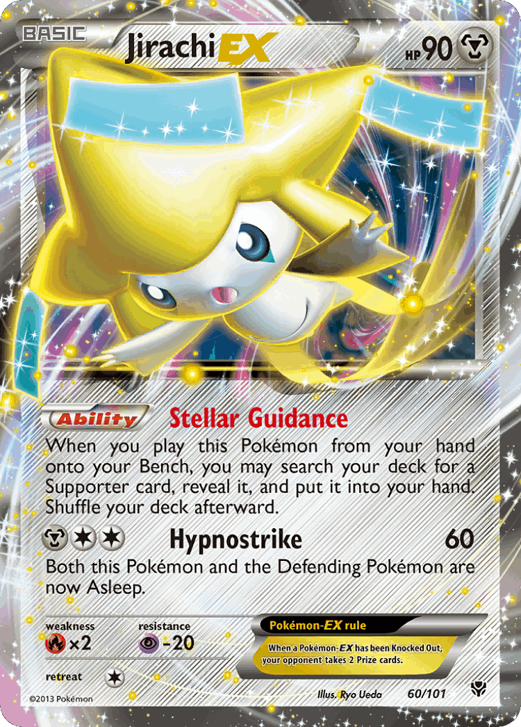 Jirachi-EX #60 from Plasma Blast - Rare Holo EX - Illustrated by Ryo Ueda