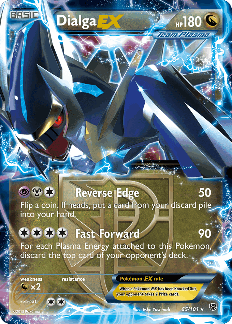 Dialga-EX #65 from Plasma Blast - Rare Holo EX - Illustrated by Eske Yoshinob