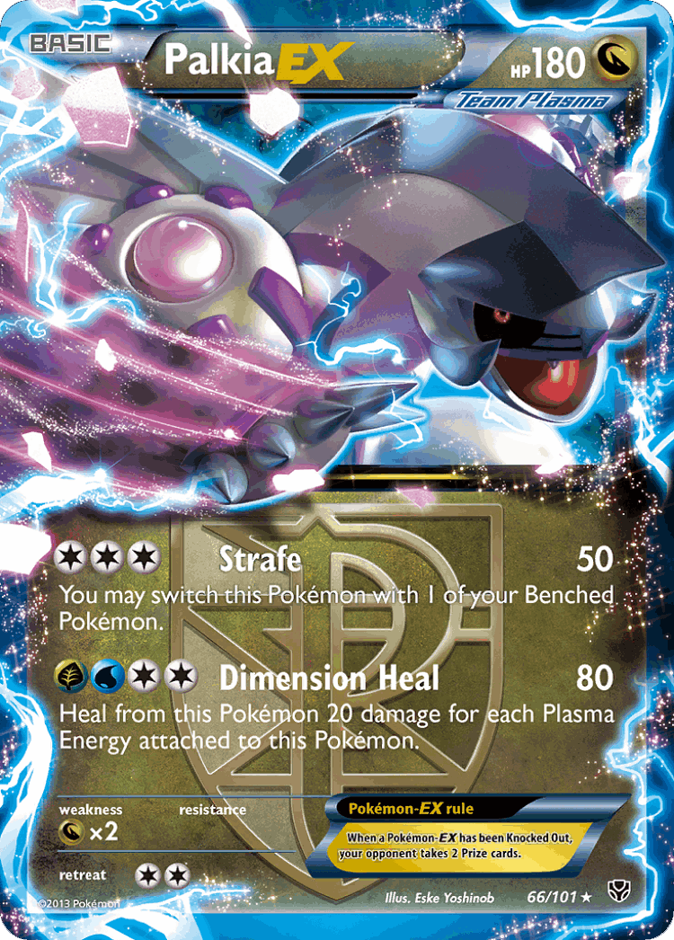 Palkia-EX #66 from Plasma Blast - Rare Holo EX - Illustrated by Eske Yoshinob