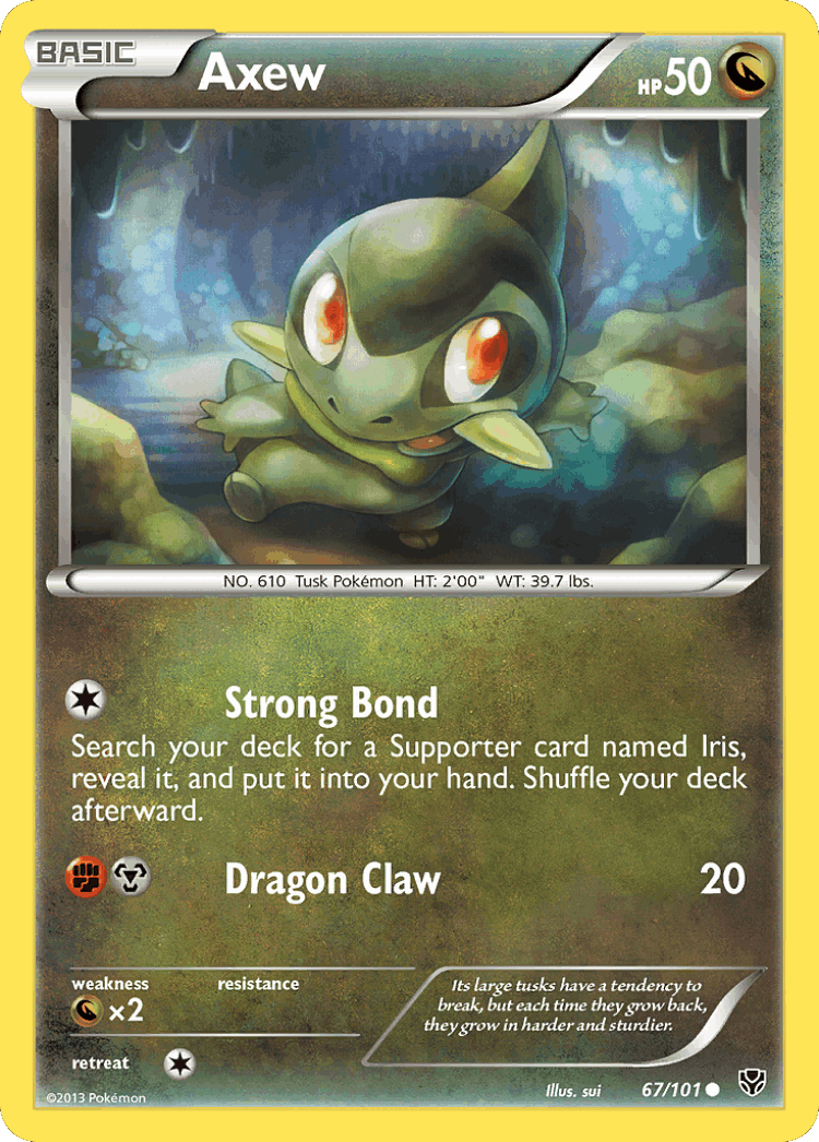 Axew #67 from Plasma Blast - Common - Illustrated by sui