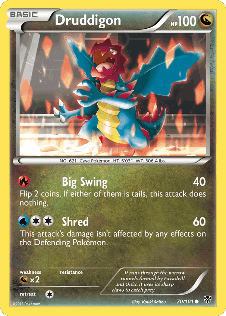 Druddigon #70 from Plasma Blast - Common - Illustrated by Kouki Saitou