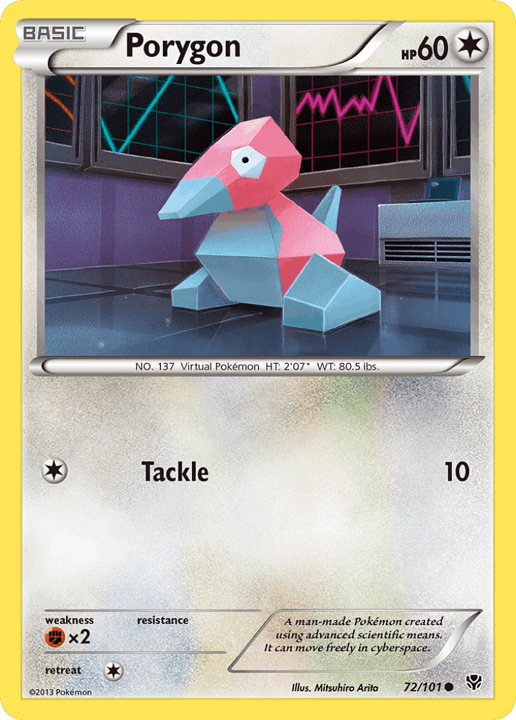 Porygon #72 from Plasma Blast - Common - Illustrated by Mitsuhiro Arita