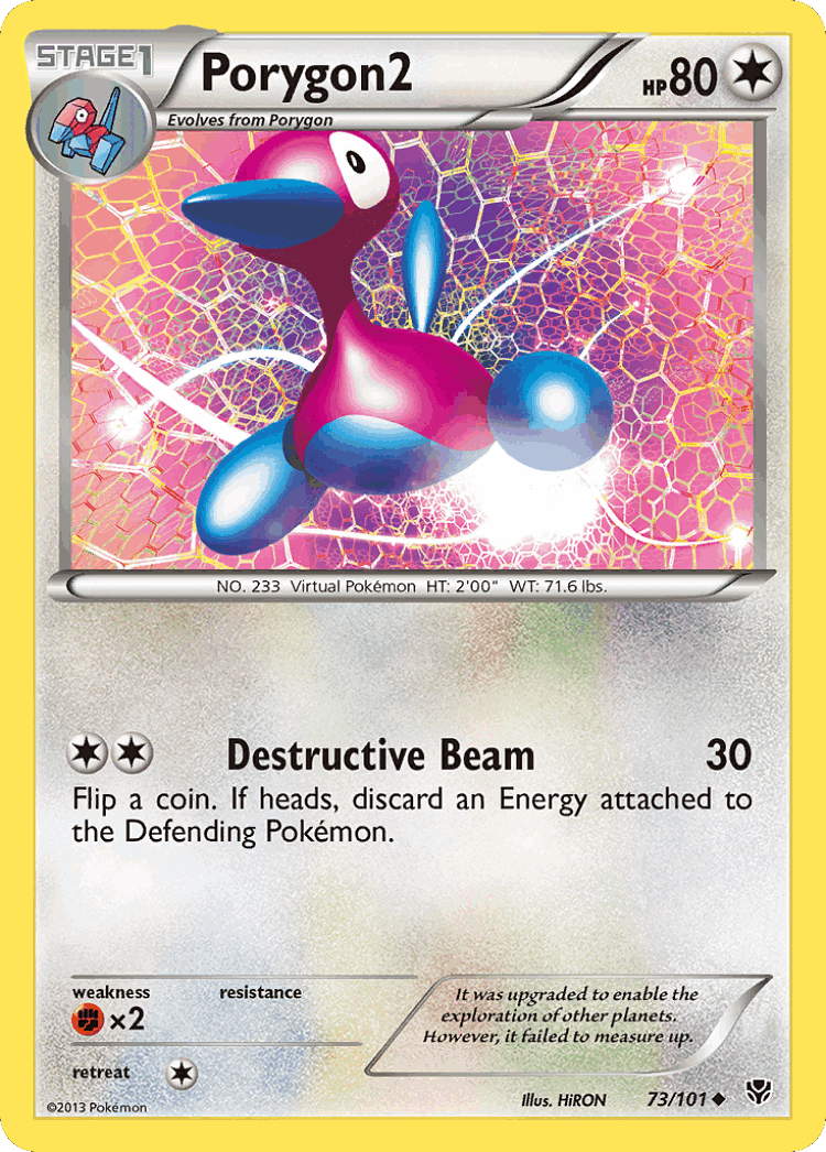 Porygon2 #73 from Plasma Blast - Uncommon - Illustrated by HiRON