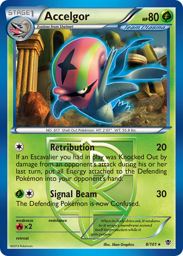 Accelgor Pokémon TCG card art