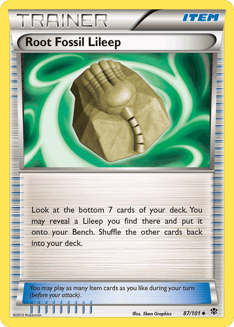 Root Fossil Lileep #87 from Plasma Blast - Uncommon - Illustrated by 5ban Graphics