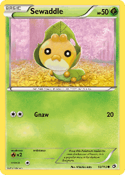 Sewaddle Pokémon TCG card art