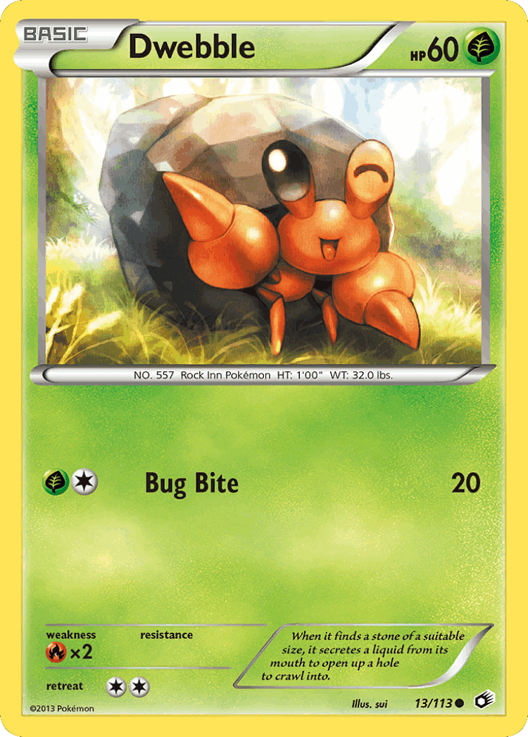 Dwebble #13 from Legendary Treasures - Common - Illustrated by sui