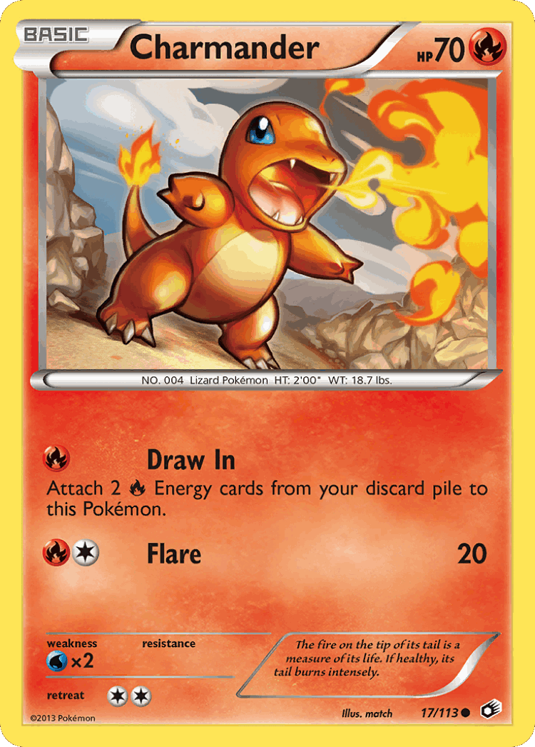 Charmander #17 from Legendary Treasures - Common - Illustrated by match