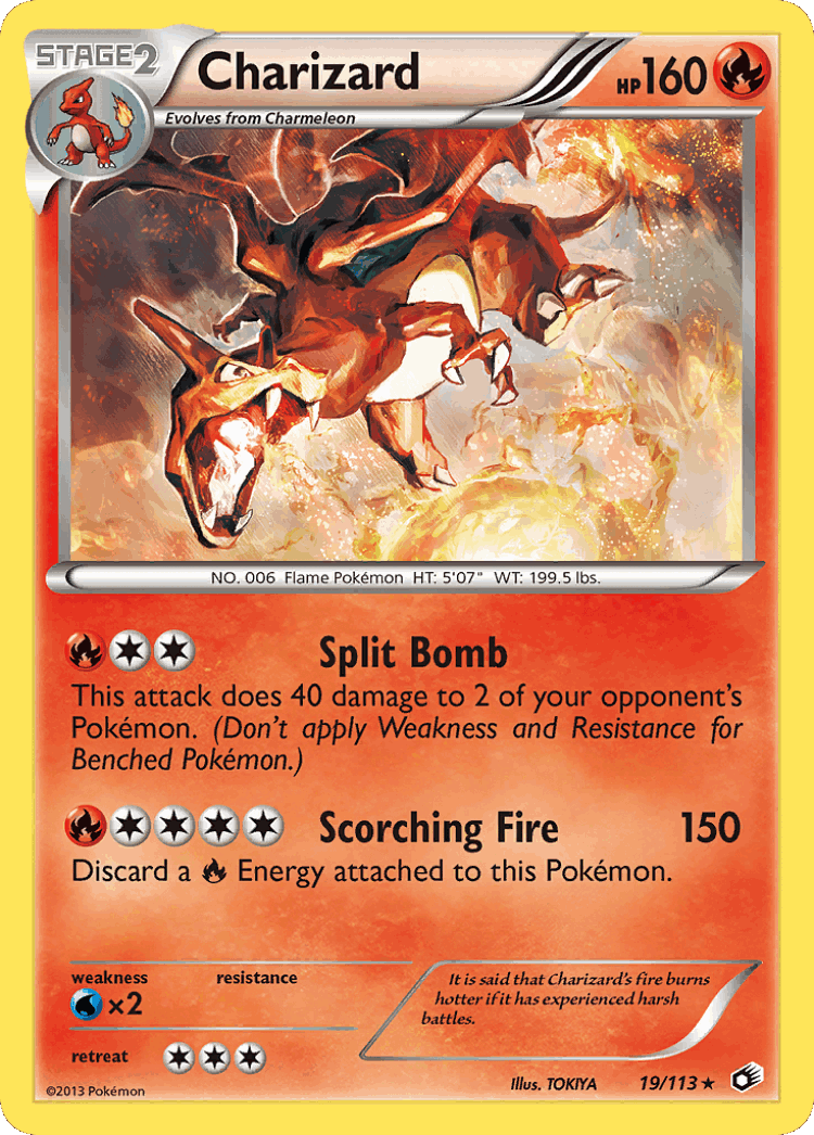 Charizard #19 from Legendary Treasures - Rare Holo - Illustrated by TOKIYA