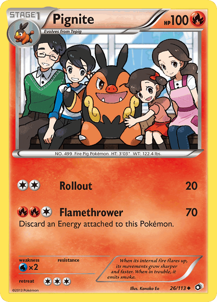 Pignite #26 from Legendary Treasures - Uncommon - Illustrated by Kanako Eo