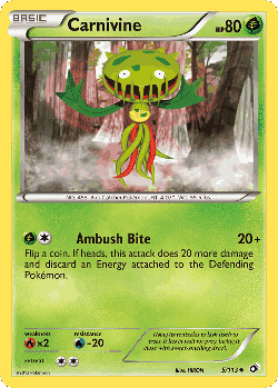 Carnivine Pokémon TCG card art