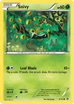 Snivy Pokémon TCG card art