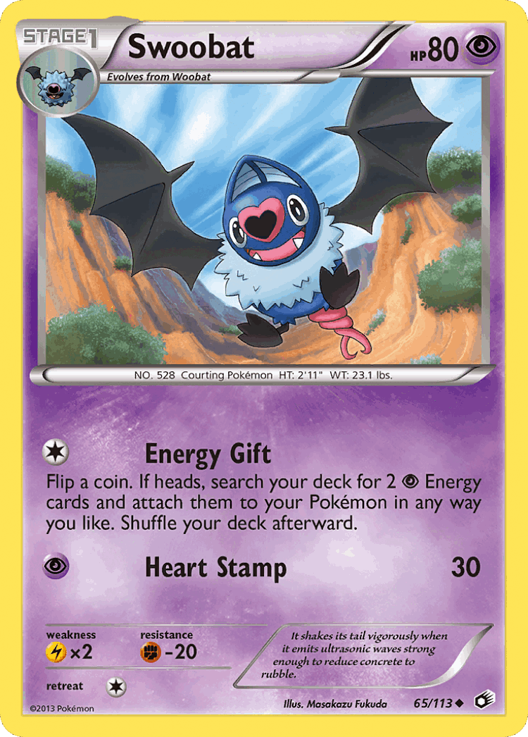 Swoobat #65 from Legendary Treasures - Uncommon - Illustrated by Masakazu Fukuda